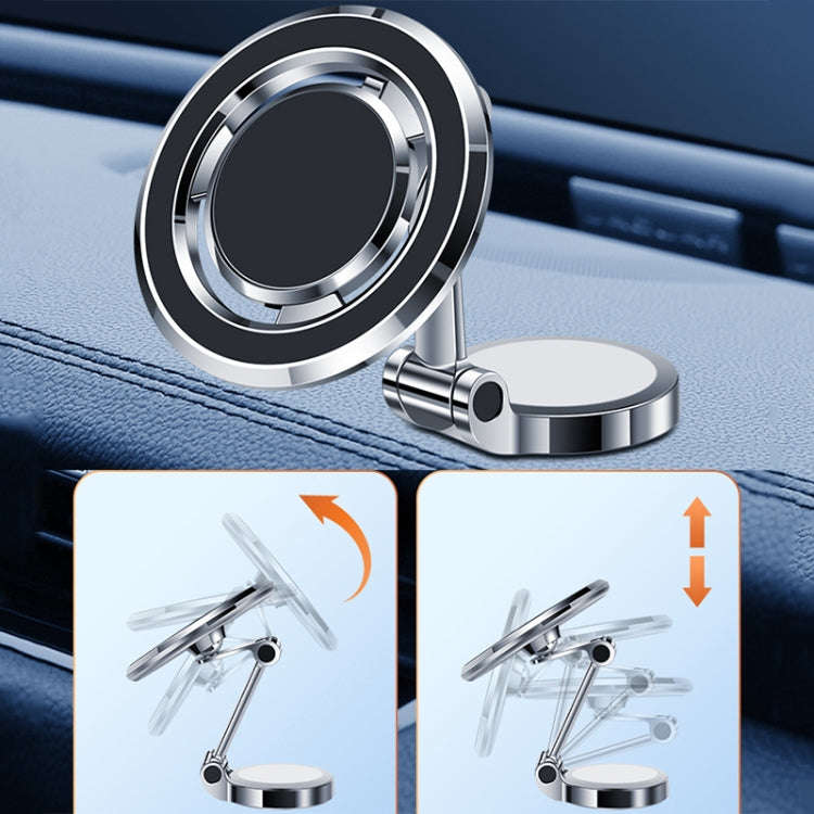 Dashboard Magnetic Navigation Foldable Universal Car Phone Holder(Silver)