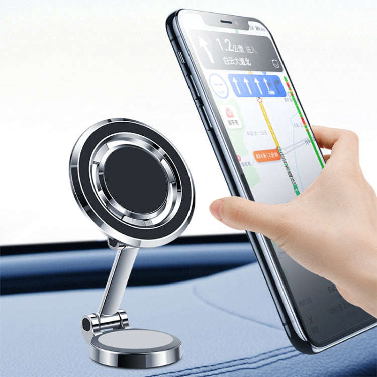 Dashboard Magnetic Navigation Foldable Universal Car Phone Holder(Black)