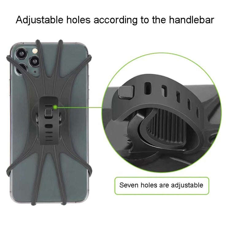 Detachable Bicycle Cell Phone Holder For 4-7.9 Inch Phones(Black)