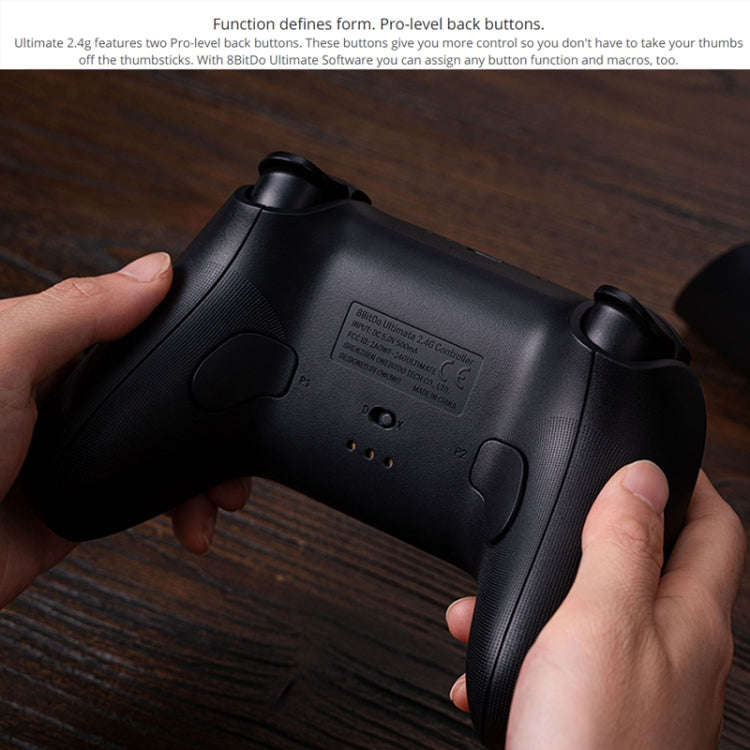 8BitDo Wireless 2.4G Gaming Controller With Charging Dock For PC / Windows 10 / 11 / Steam Deck(B...