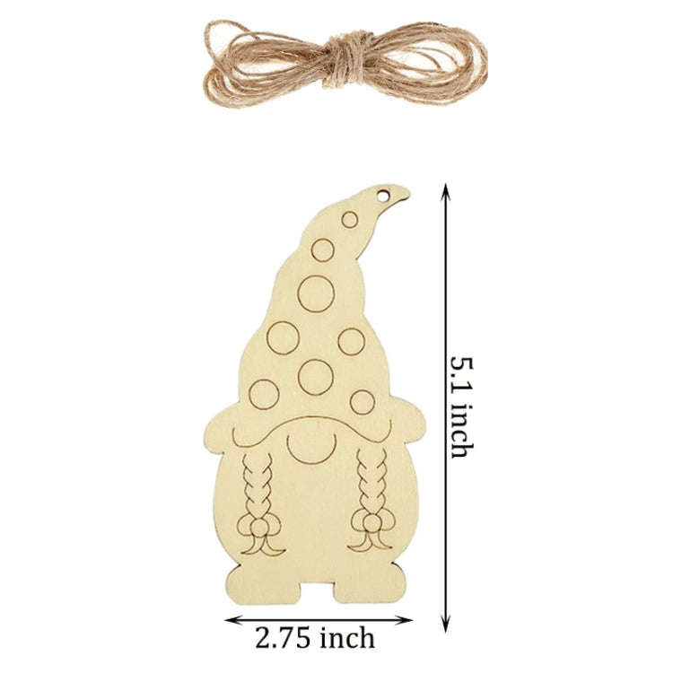 32pcs/set Christmas Tree DIY Painting Wooden Dwarf Elf Hanging Decorations