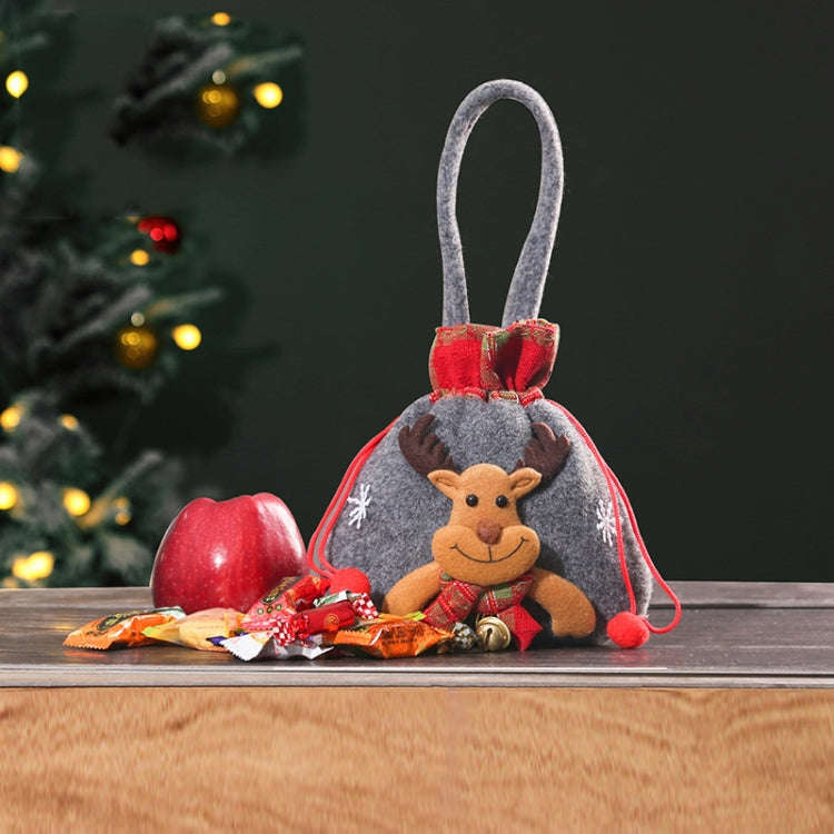 Christmas Decoration Gift Bag Christmas Eve Apple Wrapped Candy Jar(Deer)