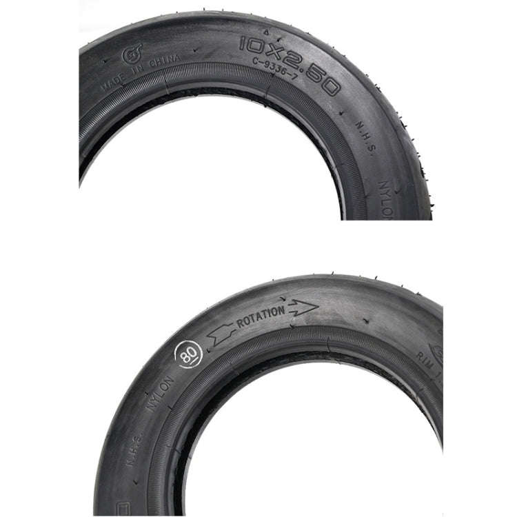 10 X 2.5 Inflatable Inner Tire + Outer Tire Kit  For Ninebot MAX G30 10-Inch Scooter(Black)