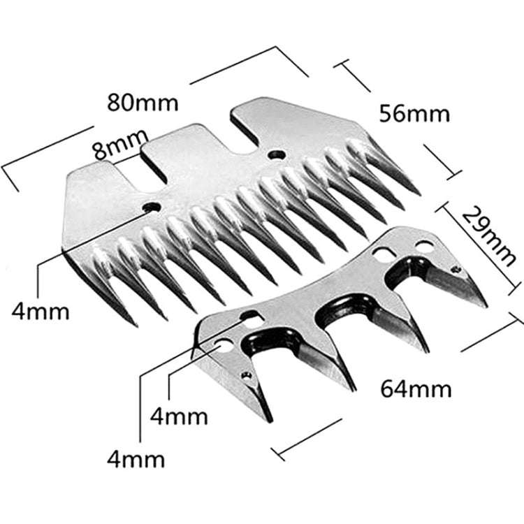 HILDA Power Wool Scissors Blades For Wool Pushers, Specification: 13 Toothed Straight Blade