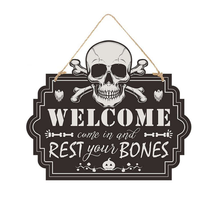 Halloween Door Sign Haunted House Horror Atmosphere Decoration, Style: Skull