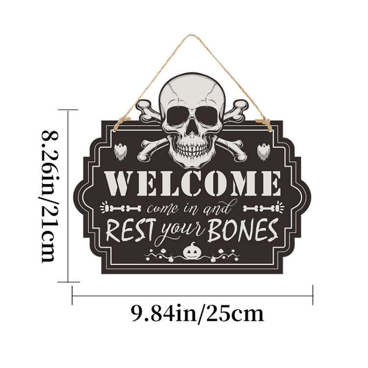 Halloween Door Sign Haunted House Horror Atmosphere Decoration, Style: Skull