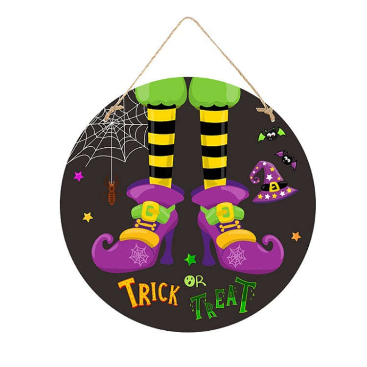 Halloween Door Sign Haunted House Horror Atmosphere Decoration, Style: Witch Legs