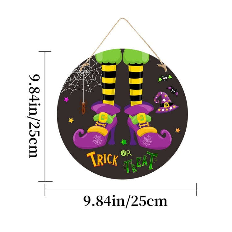 Halloween Door Sign Haunted House Horror Atmosphere Decoration, Style: Witch Legs