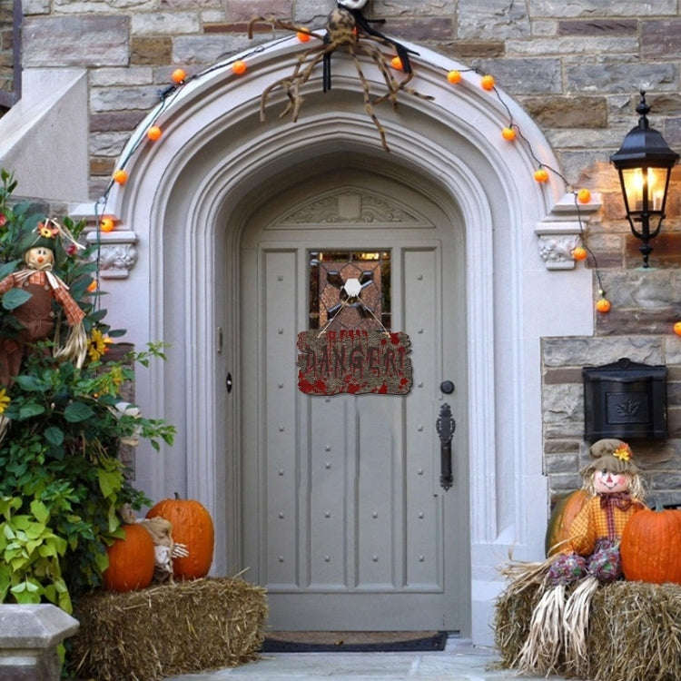 Halloween Door Sign Haunted House Horror Atmosphere Decoration, Style: Witch Legs
