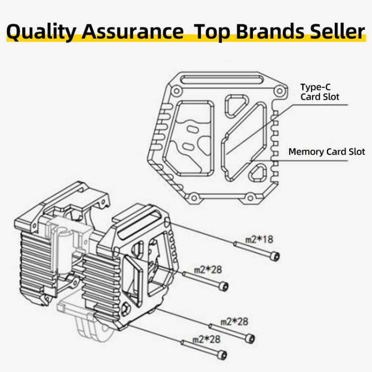 For DJI O3 AIR UNIT Camera Module Case Frame CNC Cage Holder