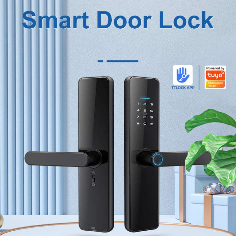 C91 Tuya Smart WiFi Password Fingerprint Electronic Door Lock(Bronze)