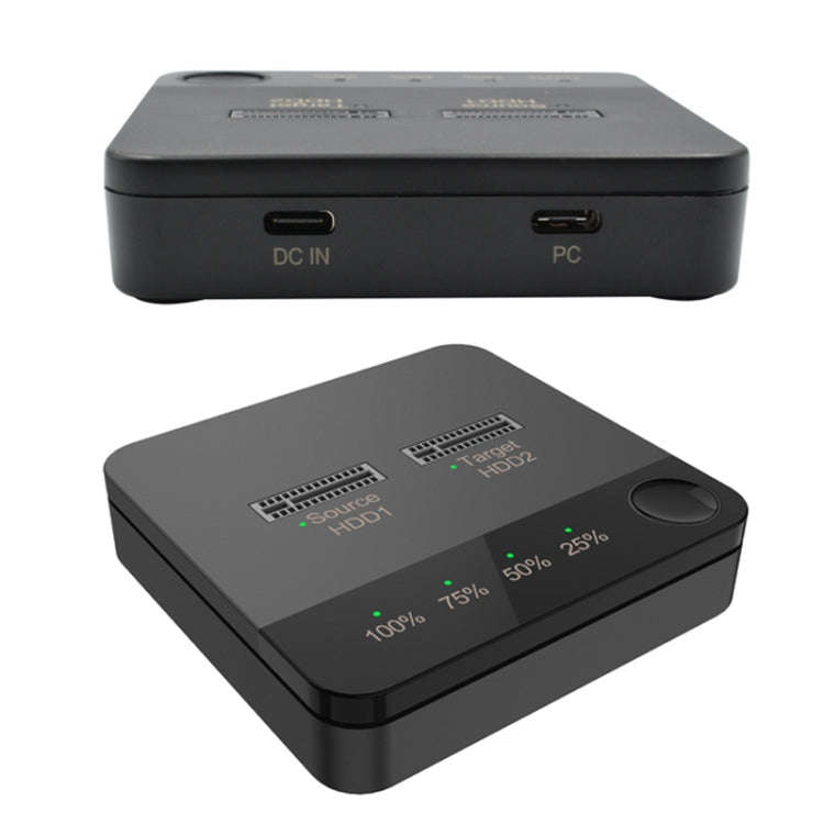 M.2 SATA Hard Disk Duplicator Solid State Drive SSD Mobile Hard Drive Enclosure(Black)