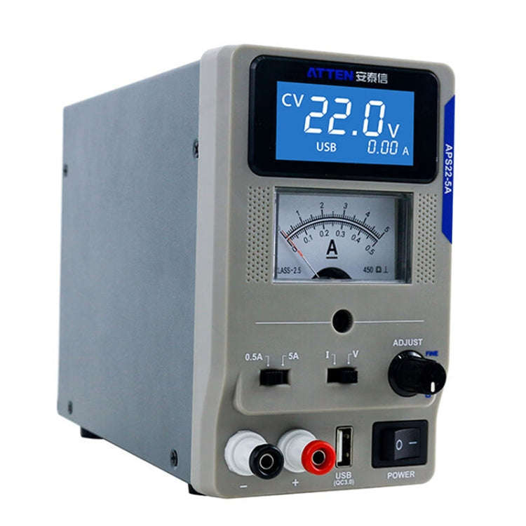 ATTEN APS22-5A 22V 5A USB Digital Variable Adjustable Laboratory DC Power Supply For Mobile Repai...