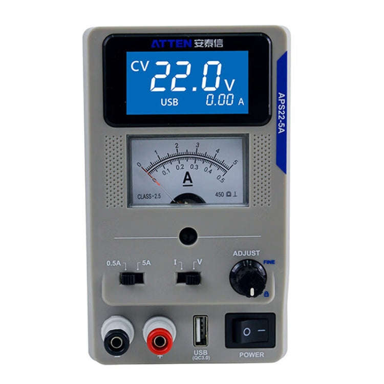 ATTEN APS22-5A 22V 5A USB Digital Variable Adjustable Laboratory DC Power Supply For Mobile Repai...