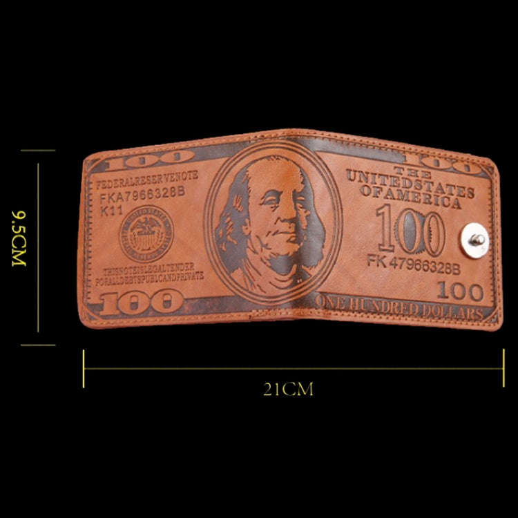 Retro Dollar Pattern Magnetic Buckle Multi-card Slot Wallet(Black)