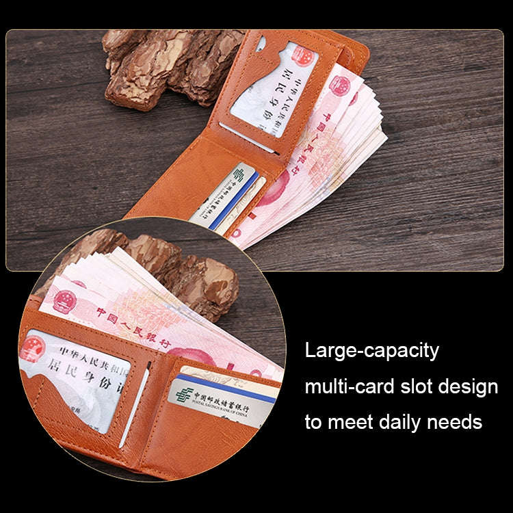 Retro Dollar Pattern Magnetic Buckle Multi-card Slot Wallet(Black)
