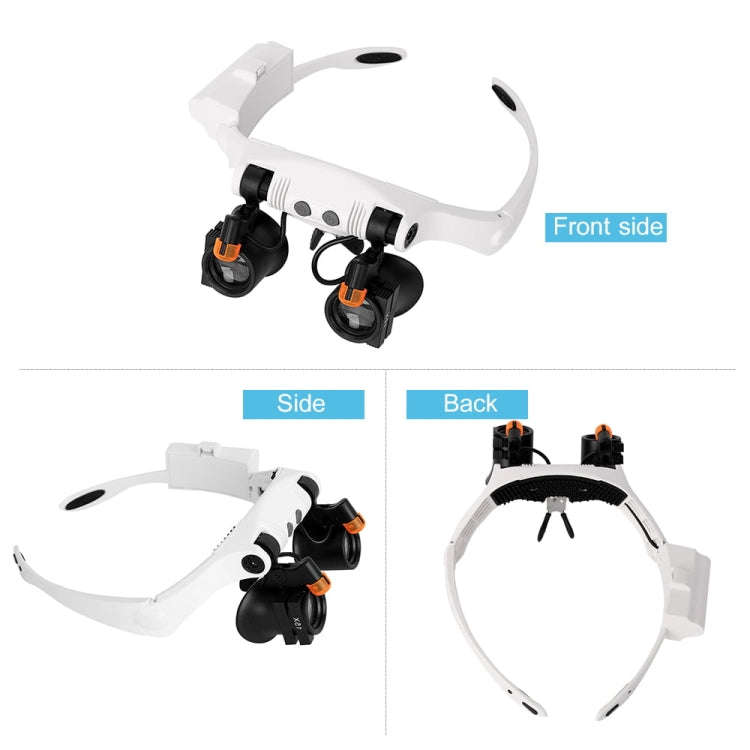 Headband Magnifying Glasses with Cold and Warm Light Source Interchangeable Combine 21 Different ...