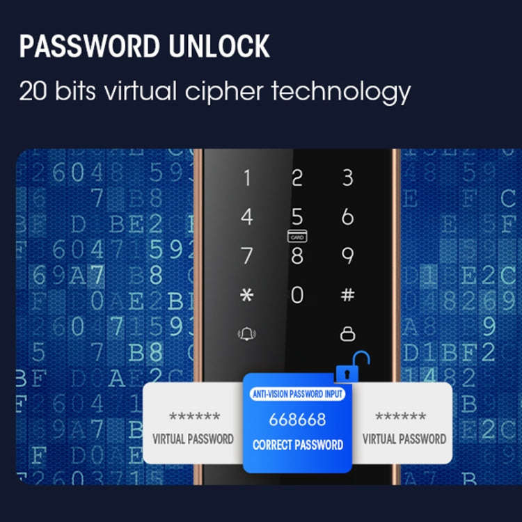 S61 Fully Automatic 3D Face Recognition Tuya Wifi Smart Fingerprint Lock Anti-theft Password Lock...