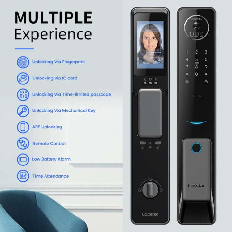 S61 Fully Automatic 3D Face Recognition Tuya Wifi Smart Fingerprint Lock Anti-theft Password Lock...