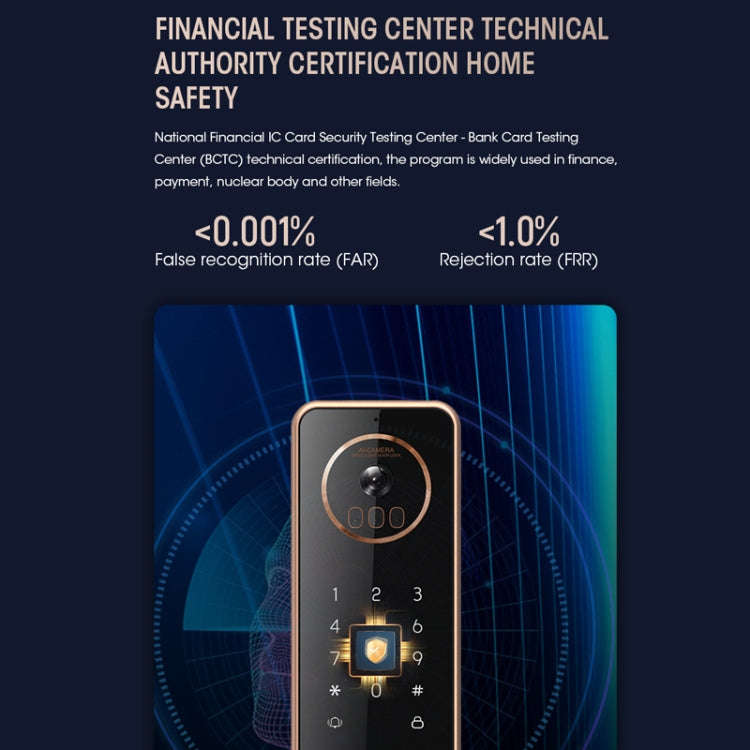 S61 Fully Automatic 3D Face Recognition Tuya Wifi Smart Fingerprint Lock Anti-theft Password Lock...