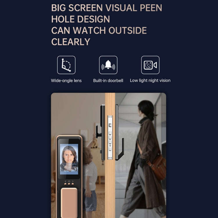 S61 Fully Automatic 3D Face Recognition Tuya Wifi Smart Fingerprint Lock Anti-theft Password Lock...