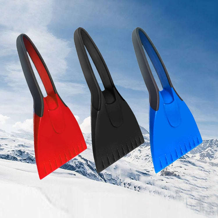 Mini Car Snow Shovel Multifunctional Silicone Anti-Slip Handle De-Icing Tool(Blue)