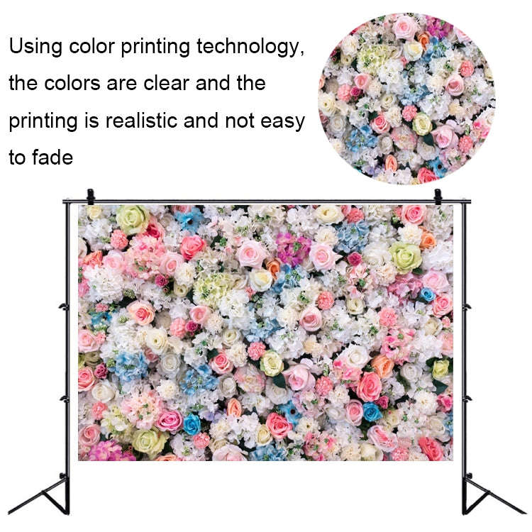 2.1 X 1.5m Festive Photography Backdrop 3D Wedding Flower Wall Hanging Cloth, Style: C-1886
