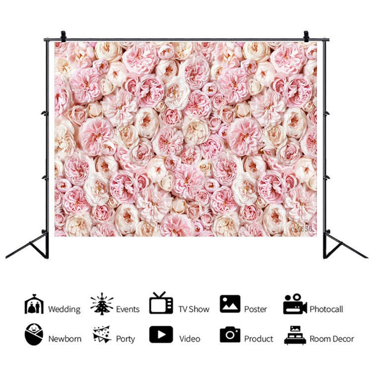 2.1 X 1.5m Festive Photography Backdrop 3D Wedding Flower Wall Hanging Cloth, Style: C-1886