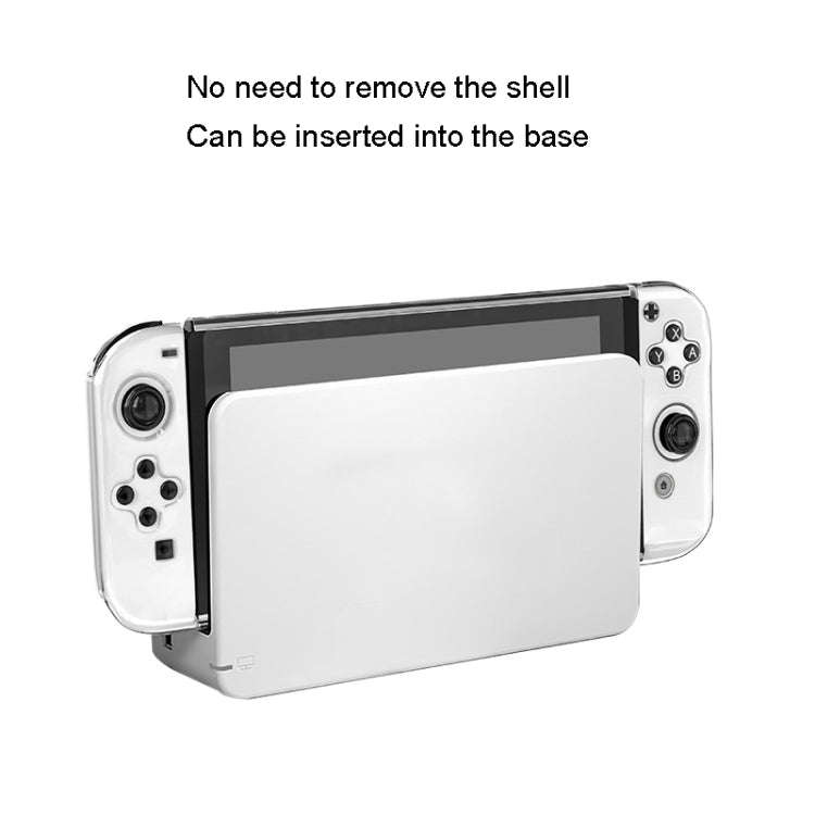 HAIFVA HF-207 For Switch OLED Split Crystal Shell TPU+PC Transparent Protective Case
