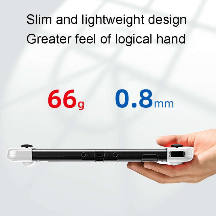 HAIFVA HF-207 For Switch OLED Split Crystal Shell TPU+PC Transparent Protective Case