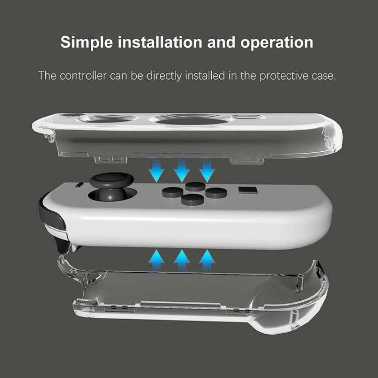 HAIFVA HF-207 For Switch OLED Split Crystal Shell TPU+PC Transparent Protective Case