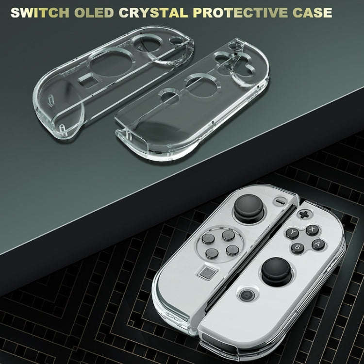 HAIFVA HF-207 For Switch OLED Split Crystal Shell TPU+PC Transparent Protective Case