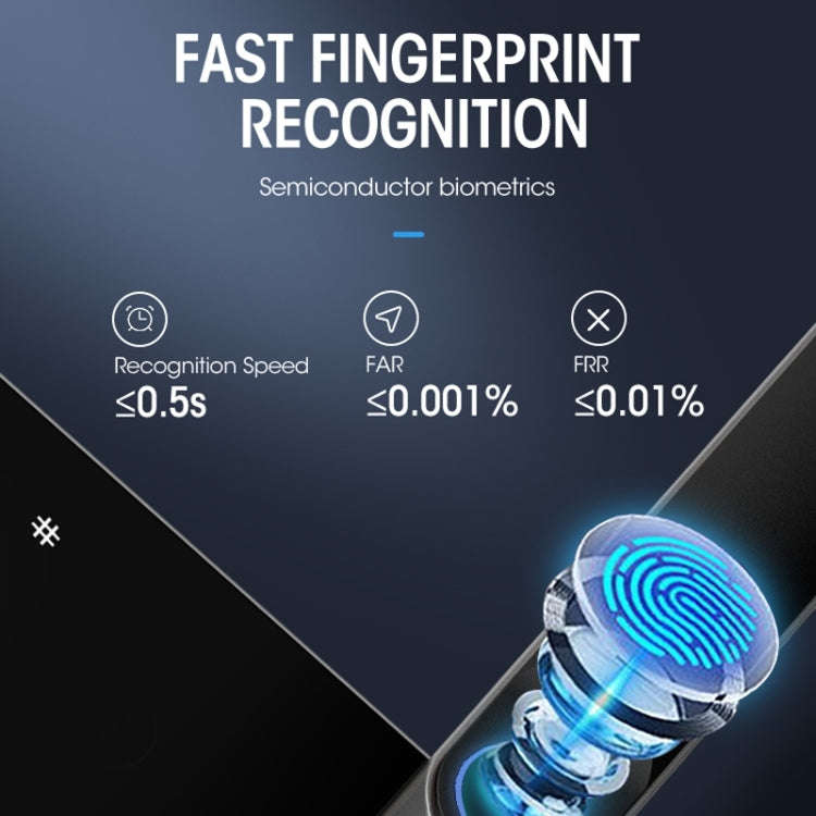 Wifi Fingerprint Lock Home Security Door Password Lock Supports APP Remote Unlocking(Rose Gold)