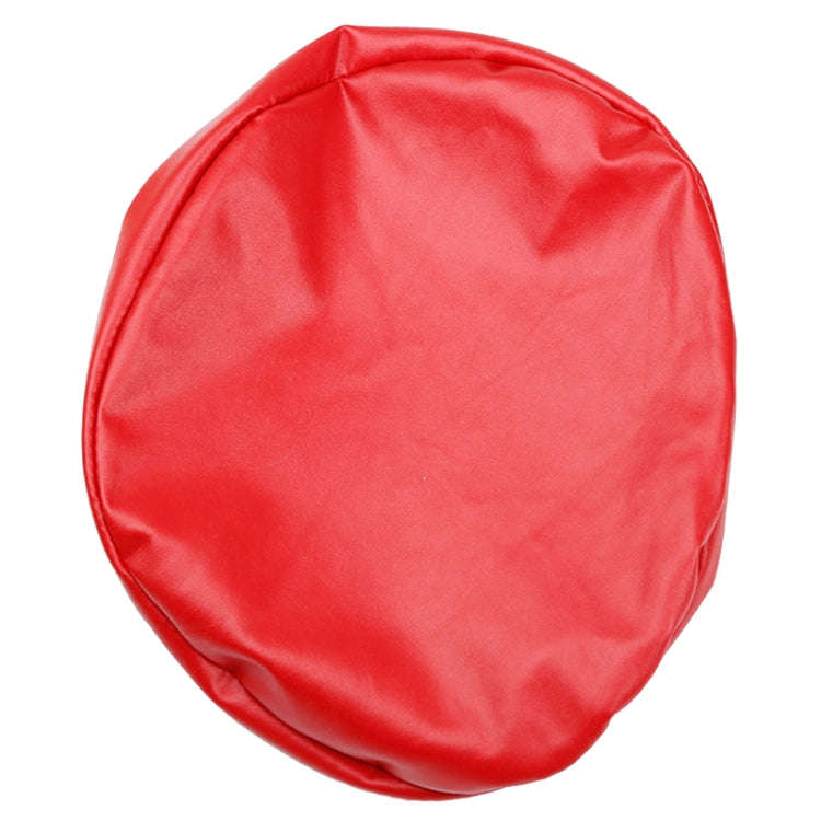 For Diameter 28-35cm Simple PU Leather Stretch Round Stool Cover Waterproof Lift Chair Cover(Red)