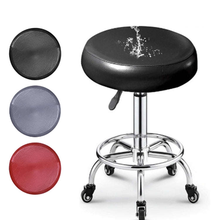 For Diameter 28-35cm Simple PU Leather Stretch Round Stool Cover Waterproof Lift Chair Cover(Cham...
