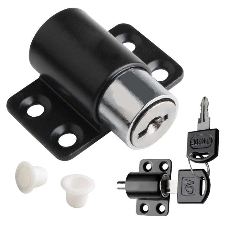 Door And Window Limit Lock Sliding Door Retainer Child Safety Lock, Color: Black No Screw