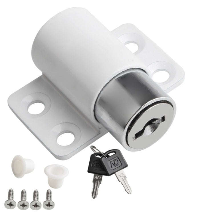 Door And Window Limit Lock Sliding Door Retainer Child Safety Lock, Color: White With Screw