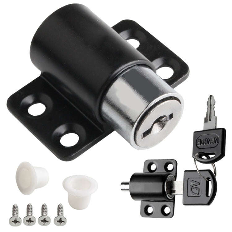Door And Window Limit Lock Sliding Door Retainer Child Safety Lock, Color: Black With Screw