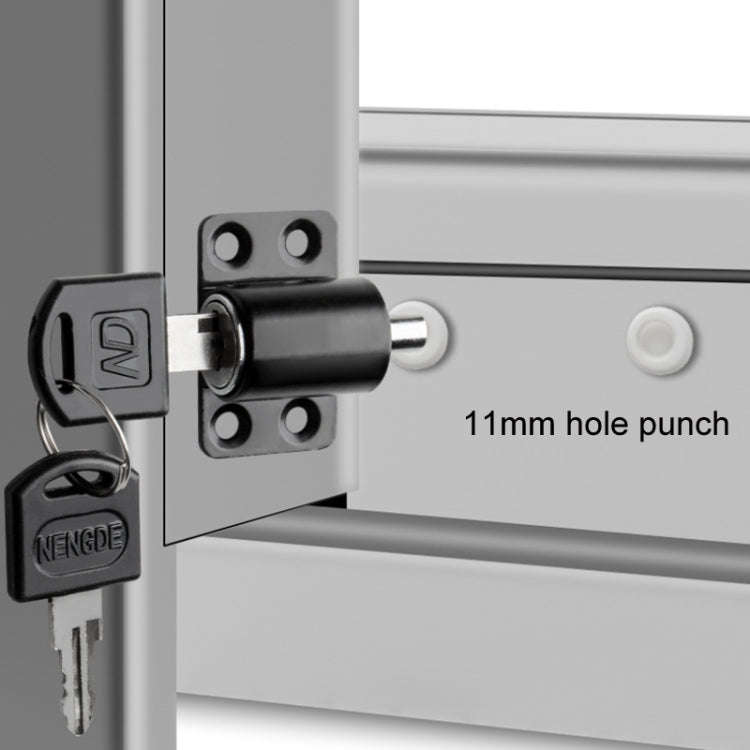 Door And Window Limit Lock Sliding Door Retainer Child Safety Lock, Color: Black No Screw