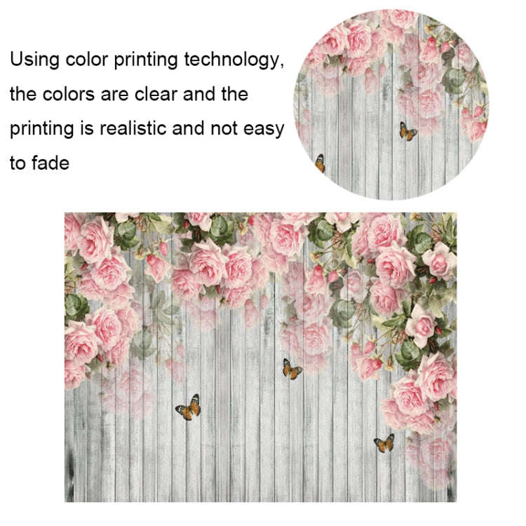 1.25x0.8m Wood Grain Flower Branch Props 3D Simulation Photography Background Cloth, Style: C-4031