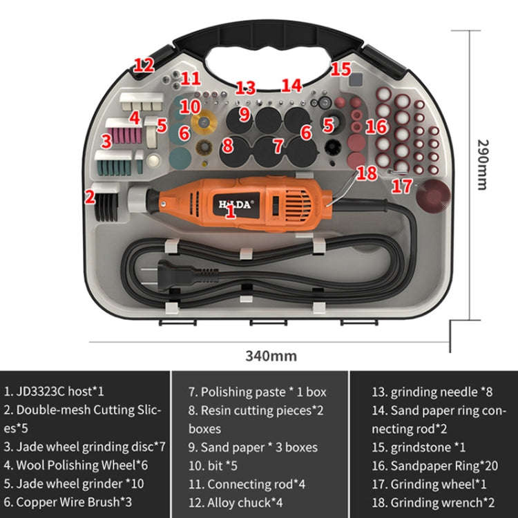 HILDA Power Grinder And Brush Sharpener Set Sharpening Tool Set, EU Plug, Model: With Soft Shaft