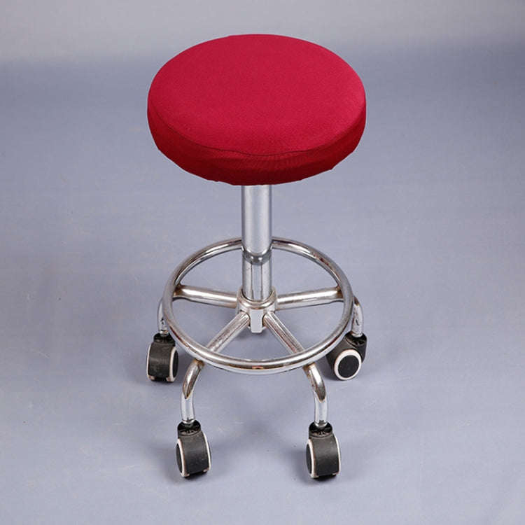 For Diameter 28-35cm Stretch Round Stool Sleeve Swivel Round Chair Covers(Red)