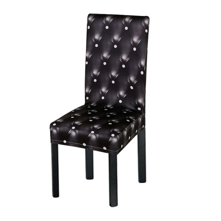 Anti-Fouling Household Chair Cover Dining Chair Sleeve One-Piece Stretch Chair Cover(Black)