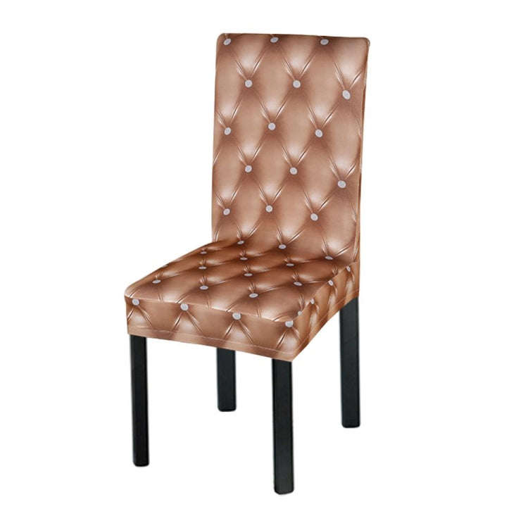 Anti-Fouling Household Chair Cover Dining Chair Sleeve One-Piece Stretch Chair Cover(Champagne)