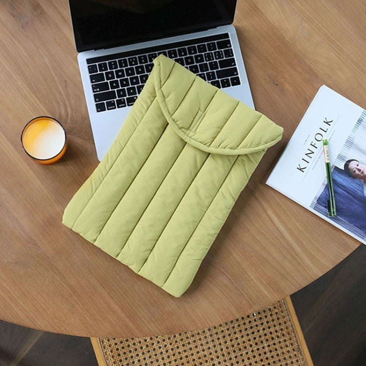 12.9-13.3 inch Flat Cotton Embroidery Inner Bag Lightweight Space Cotton Protective Case(Gray White)