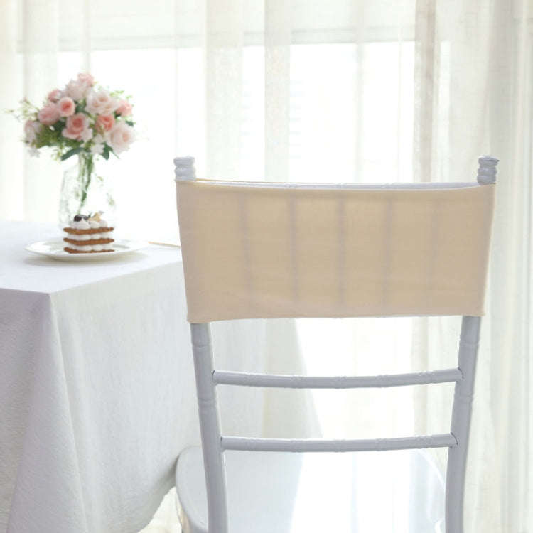 13 x 70cm Buckle-Free Elastic Hoop With Chair Back Flower No Tie Bow Wedding Banquet Chair Back D...