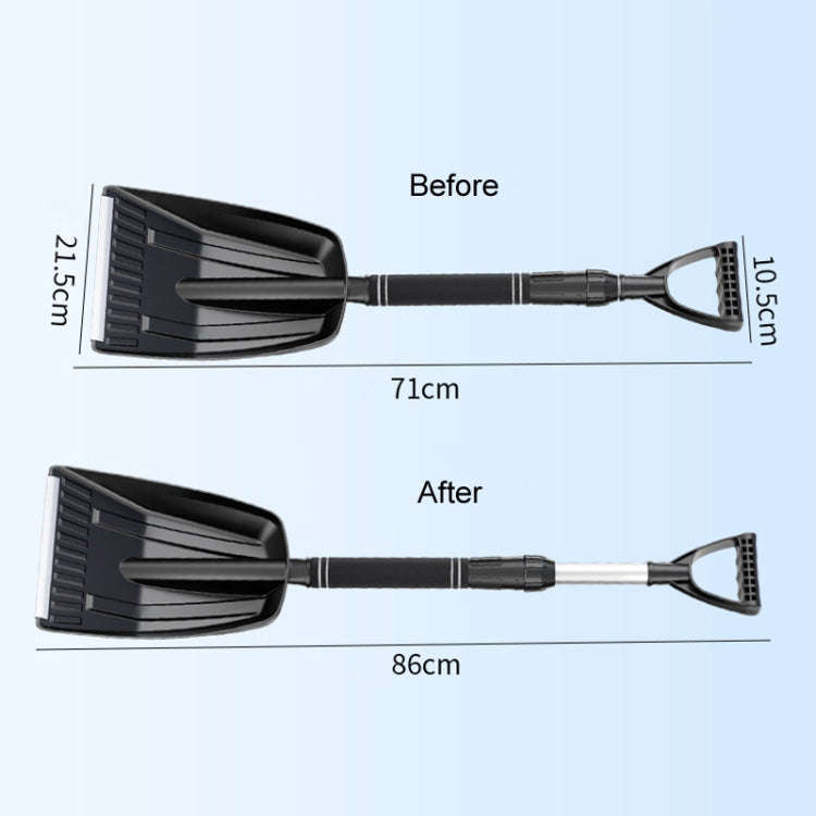 Vehicle-mounted Winter Enlarged Detachable Snow Shovel(Black)