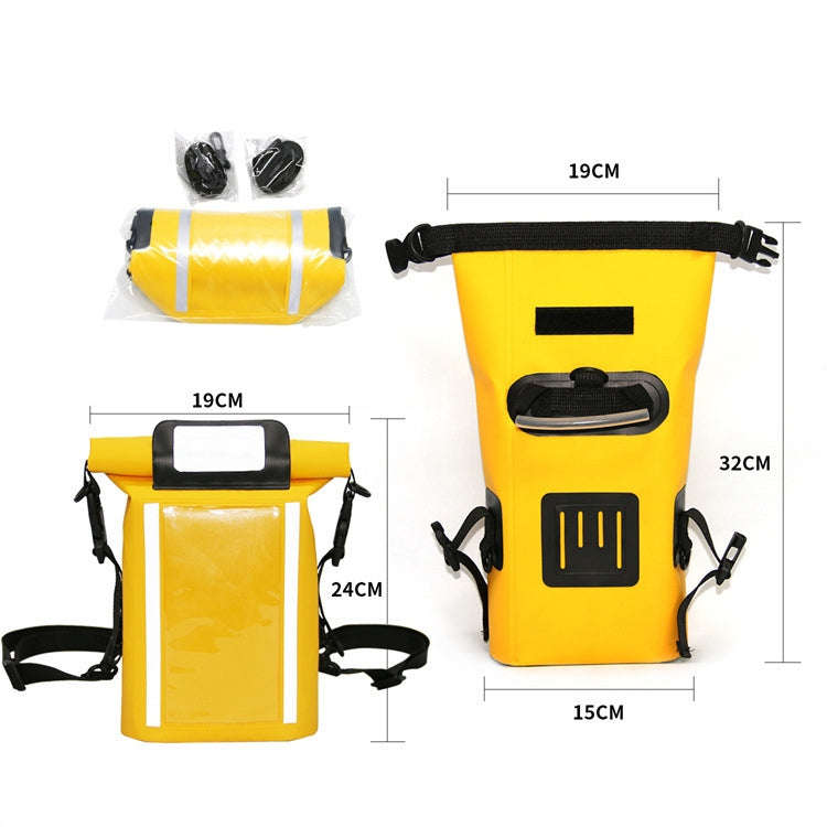 Swimming Touch Screen Mobile Phone Waterproof Bag Bicycle Waterproof Front Beam Bag(Blue)