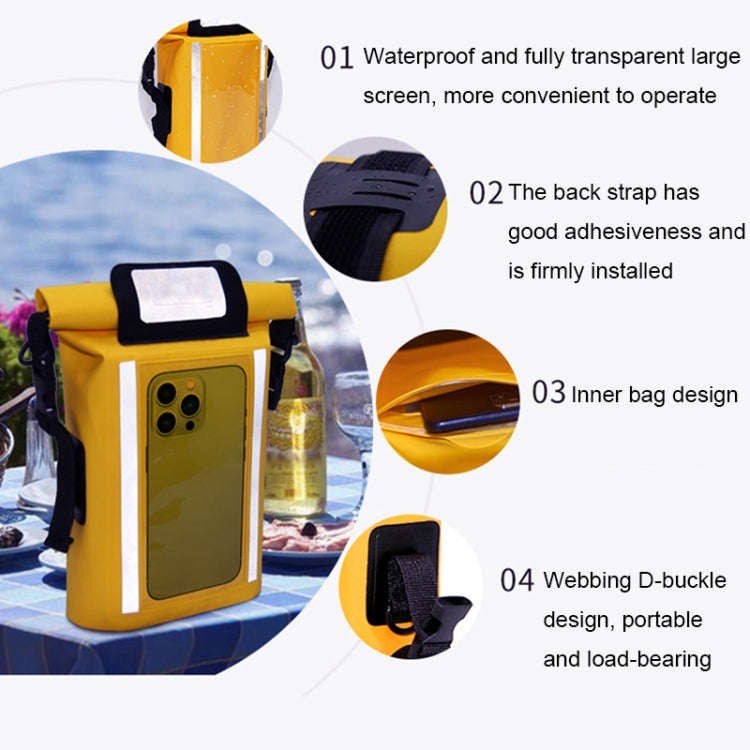 Swimming Touch Screen Mobile Phone Waterproof Bag Bicycle Waterproof Front Beam Bag(Blue)