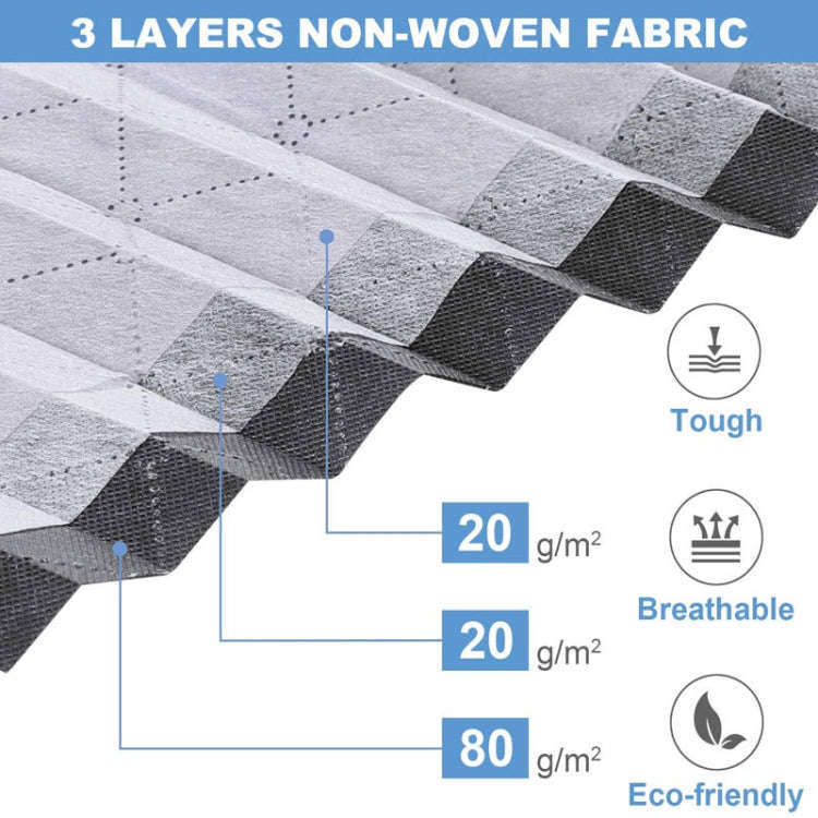 Non-Woven Fabric Foldable Underbed Storage Bag for Clothes Blankets 100x50x18cm(Deep Gray Semi -t...